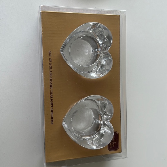 Glass Heart tealight holders - Picture 1 of 2